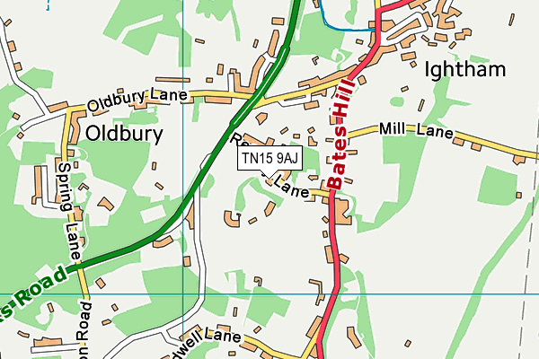 TN15 9AJ map - OS VectorMap District (Ordnance Survey) TN15 9AJ map - OS VectorMap District (Ordnance Survey)