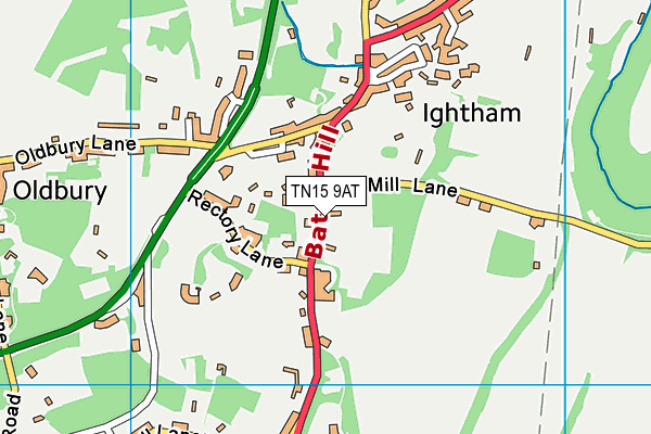 TN15 9AT map - OS VectorMap District (Ordnance Survey)