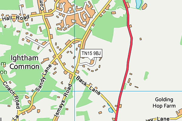 TN15 9BJ map - OS VectorMap District (Ordnance Survey) TN15 9BJ map - OS VectorMap District (Ordnance Survey)