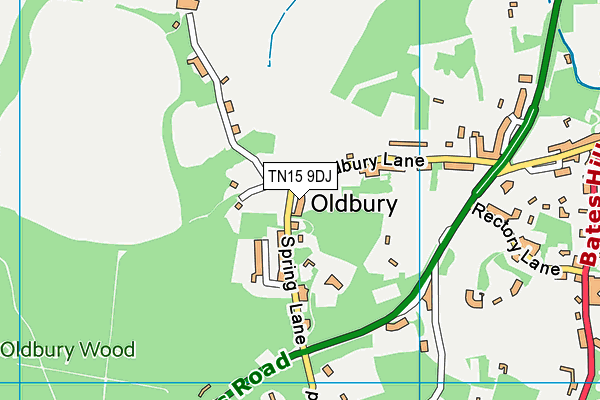TN15 9DJ map - OS VectorMap District (Ordnance Survey)