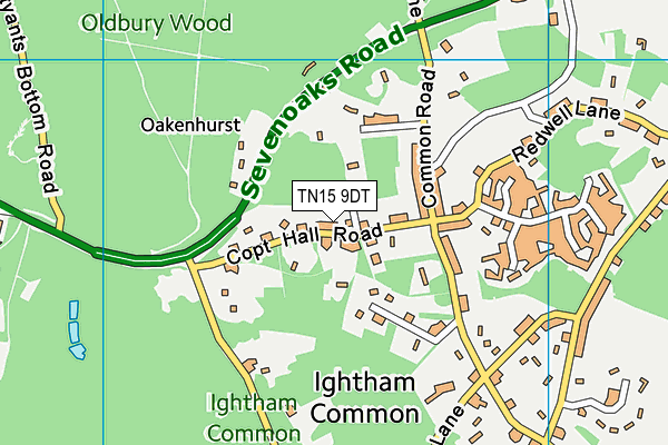 TN15 9DT map - OS VectorMap District (Ordnance Survey) TN15 9DT map - OS VectorMap District (Ordnance Survey)