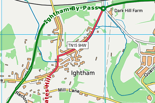 TN15 9HW map - OS VectorMap District (Ordnance Survey) TN15 9HW map - OS VectorMap District (Ordnance Survey)