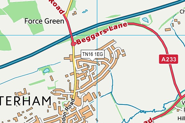TN16 1EG map - OS VectorMap District (Ordnance Survey)
