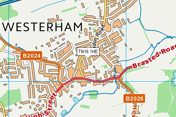 TN16 1HE map - OS VectorMap District (Ordnance Survey) TN16 1HE map - OS VectorMap District (Ordnance Survey)
