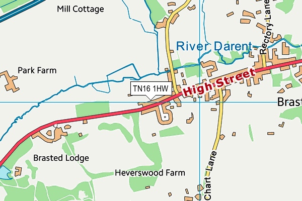 TN16 1HW map - OS VectorMap District (Ordnance Survey)