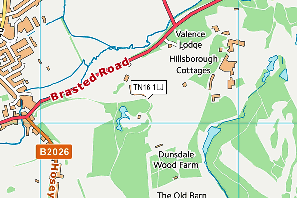 TN16 1LJ map - OS VectorMap District (Ordnance Survey) TN16 1LJ map - OS VectorMap District (Ordnance Survey)