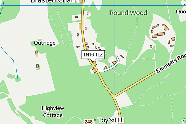 TN16 1LZ map - OS VectorMap District (Ordnance Survey) TN16 1LZ map - OS VectorMap District (Ordnance Survey)