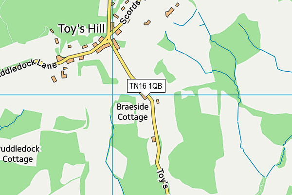 TN16 1QB map - OS VectorMap District (Ordnance Survey) TN16 1QB map - OS VectorMap District (Ordnance Survey)