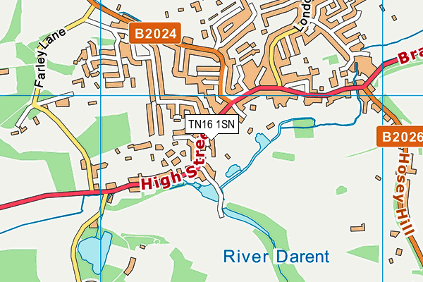 TN16 1SN map - OS VectorMap District (Ordnance Survey) TN16 1SN map - OS VectorMap District (Ordnance Survey)