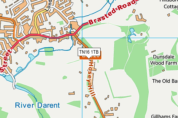 TN16 1TB map - OS VectorMap District (Ordnance Survey) TN16 1TB map - OS VectorMap District (Ordnance Survey)