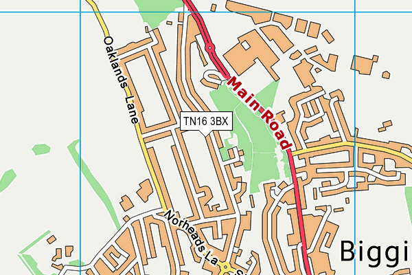 TN16 3BX map - OS VectorMap District (Ordnance Survey)