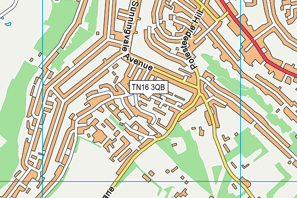 TN16 3QB map - OS VectorMap District (Ordnance Survey) TN16 3QB map - OS VectorMap District (Ordnance Survey)
