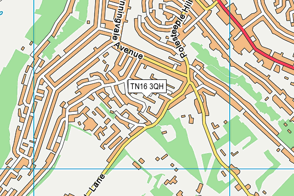 TN16 3QH map - OS VectorMap District (Ordnance Survey) TN16 3QH map - OS VectorMap District (Ordnance Survey)
