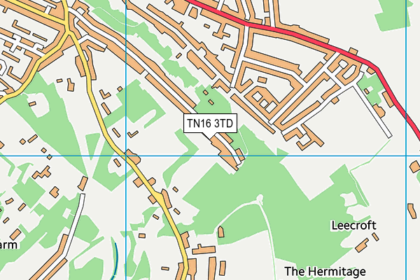 TN16 3TD map - OS VectorMap District (Ordnance Survey) TN16 3TD map - OS VectorMap District (Ordnance Survey)
