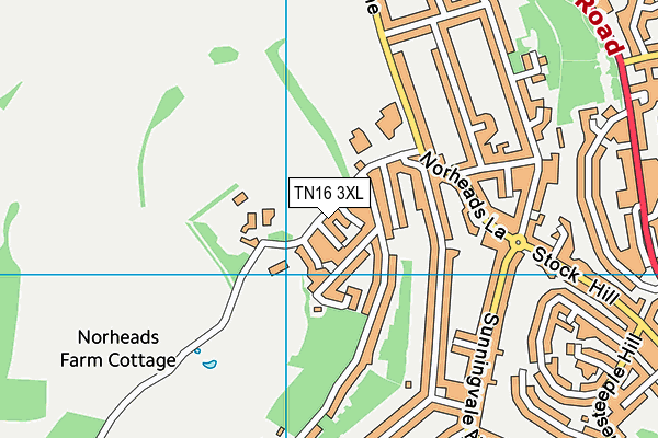 TN16 3XL map - OS VectorMap District (Ordnance Survey) TN16 3XL map - OS VectorMap District (Ordnance Survey)