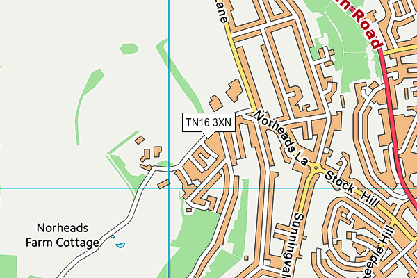 TN16 3XN map - OS VectorMap District (Ordnance Survey) TN16 3XN map - OS VectorMap District (Ordnance Survey)