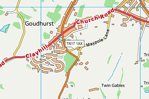 TN17 1AX map - OS VectorMap District (Ordnance Survey) TN17 1AX map - OS VectorMap District (Ordnance Survey)