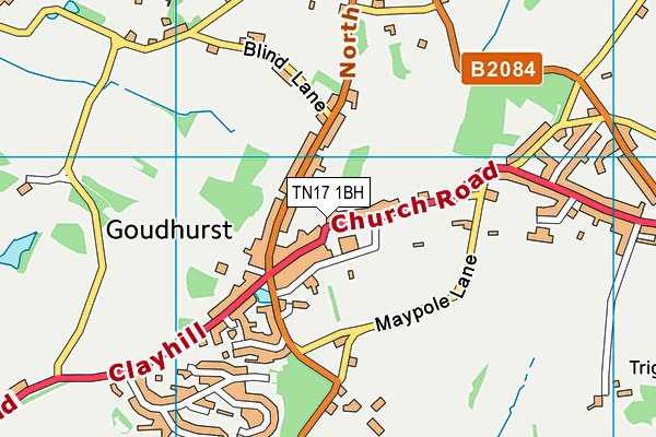 TN17 1BH map - OS VectorMap District (Ordnance Survey) TN17 1BH map - OS VectorMap District (Ordnance Survey)