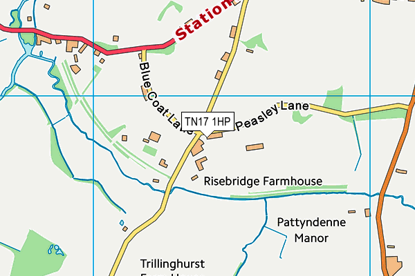 TN17 1HP map - OS VectorMap District (Ordnance Survey) TN17 1HP map - OS VectorMap District (Ordnance Survey)