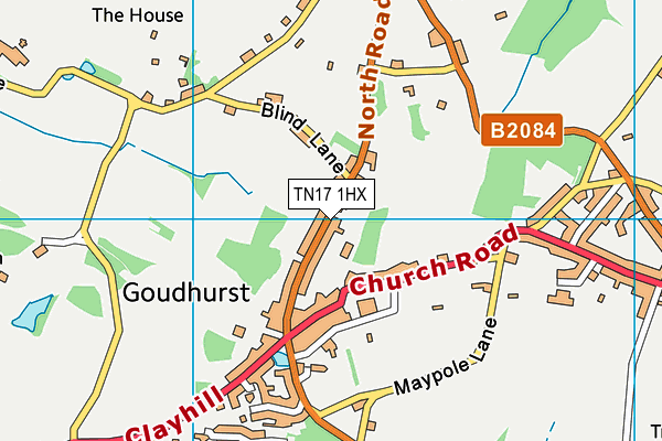 TN17 1HX map - OS VectorMap District (Ordnance Survey) TN17 1HX map - OS VectorMap District (Ordnance Survey)