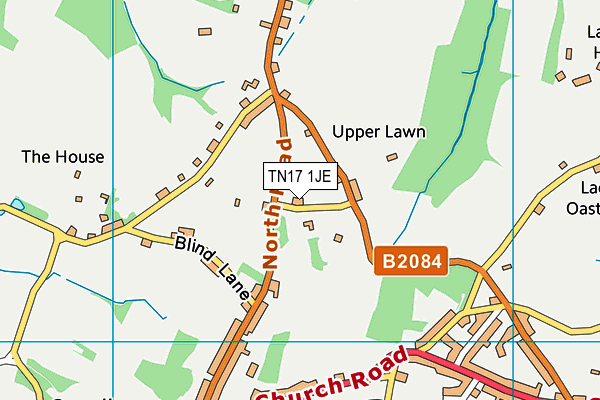 TN17 1JE map - OS VectorMap District (Ordnance Survey) TN17 1JE map - OS VectorMap District (Ordnance Survey)