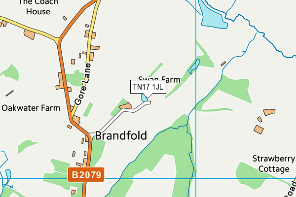 TN17 1JL map - OS VectorMap District (Ordnance Survey) TN17 1JL map - OS VectorMap District (Ordnance Survey)