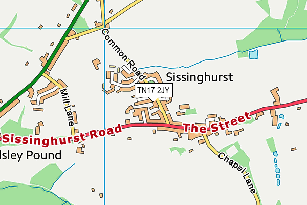 TN17 2JY map - OS VectorMap District (Ordnance Survey) TN17 2JY map - OS VectorMap District (Ordnance Survey)