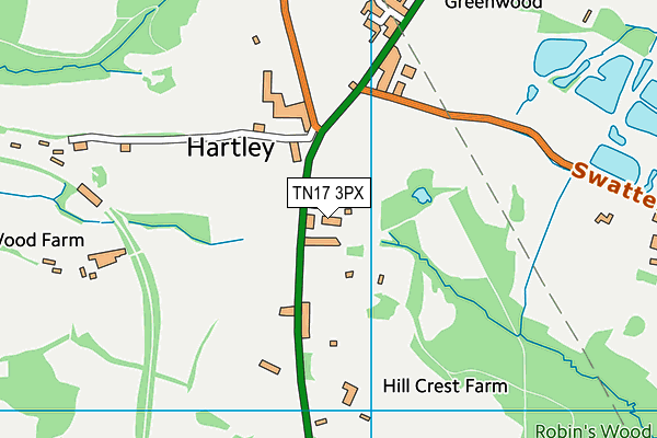 TN17 3PX map - OS VectorMap District (Ordnance Survey) TN17 3PX map - OS VectorMap District (Ordnance Survey)