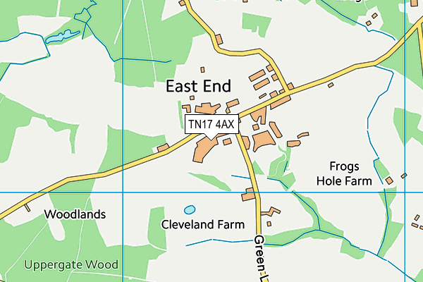 TN17 4AX map - OS VectorMap District (Ordnance Survey) TN17 4AX map - OS VectorMap District (Ordnance Survey)