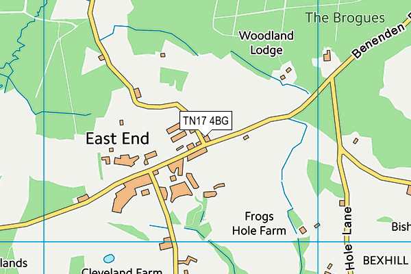 TN17 4BG map - OS VectorMap District (Ordnance Survey)