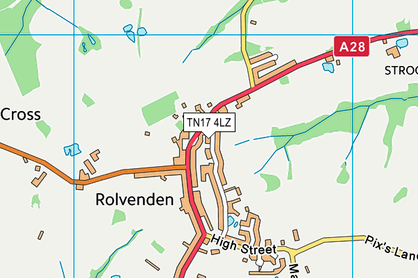 TN17 4LZ map - OS VectorMap District (Ordnance Survey) TN17 4LZ map - OS VectorMap District (Ordnance Survey)