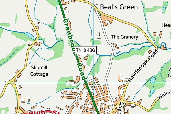 TN18 4BG map - OS VectorMap District (Ordnance Survey)