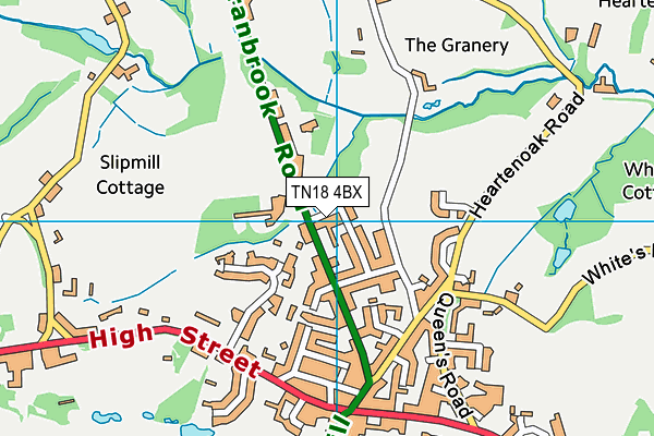 TN18 4BX map - OS VectorMap District (Ordnance Survey) TN18 4BX map - OS VectorMap District (Ordnance Survey)