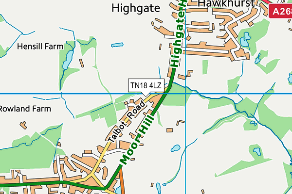 TN18 4LZ map - OS VectorMap District (Ordnance Survey) TN18 4LZ map - OS VectorMap District (Ordnance Survey)