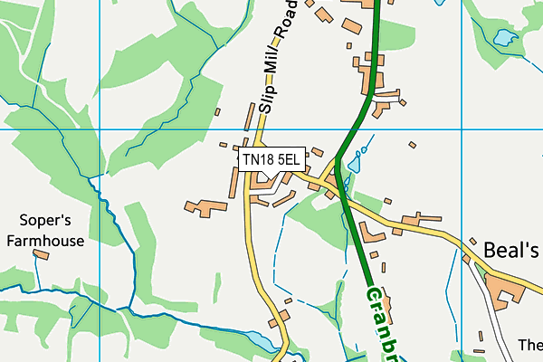 TN18 5EL map - OS VectorMap District (Ordnance Survey) TN18 5EL map - OS VectorMap District (Ordnance Survey)