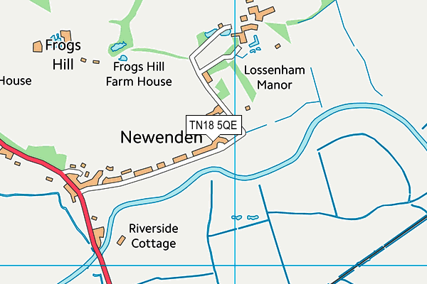 TN18 5QE map - OS VectorMap District (Ordnance Survey) TN18 5QE map - OS VectorMap District (Ordnance Survey)