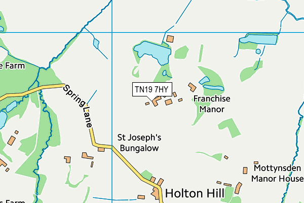 TN19 7HY map - OS VectorMap District (Ordnance Survey) TN19 7HY map - OS VectorMap District (Ordnance Survey)