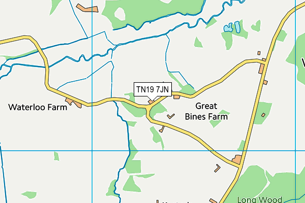 TN19 7JN map - OS VectorMap District (Ordnance Survey) TN19 7JN map - OS VectorMap District (Ordnance Survey)