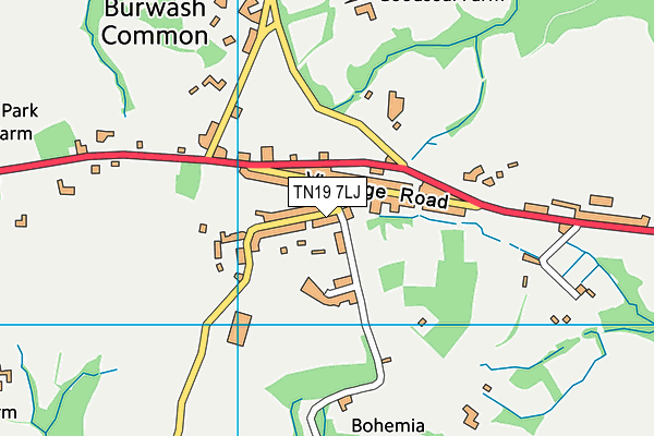 TN19 7LJ map - OS VectorMap District (Ordnance Survey) TN19 7LJ map - OS VectorMap District (Ordnance Survey)