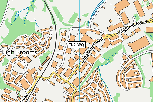 TN2 3BQ map - OS VectorMap District (Ordnance Survey) TN2 3BQ map - OS VectorMap District (Ordnance Survey)