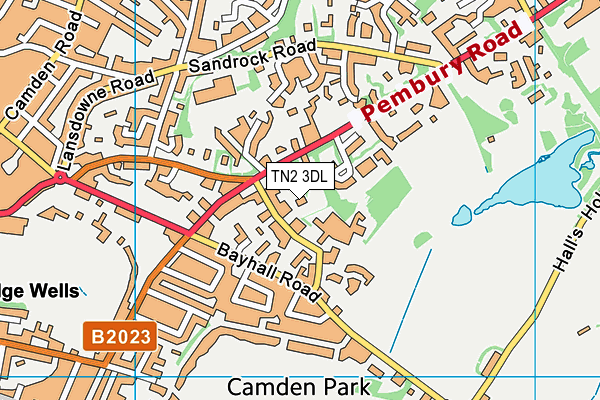 TN2 3DL map - OS VectorMap District (Ordnance Survey) TN2 3DL map - OS VectorMap District (Ordnance Survey)