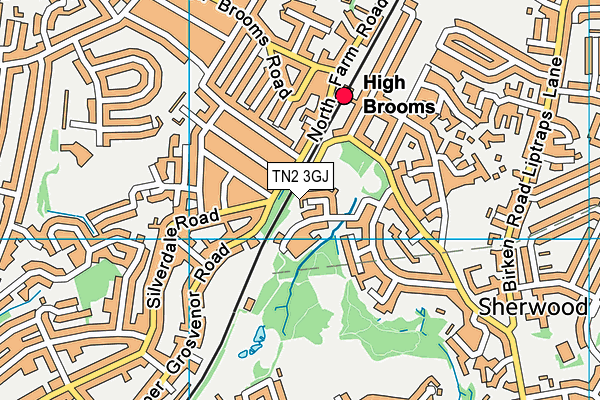 TN2 3GJ map - OS VectorMap District (Ordnance Survey) TN2 3GJ map - OS VectorMap District (Ordnance Survey)