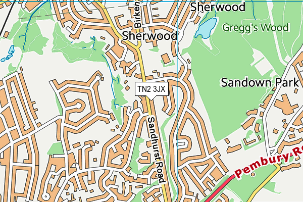 TN2 3JX map - OS VectorMap District (Ordnance Survey) TN2 3JX map - OS VectorMap District (Ordnance Survey)