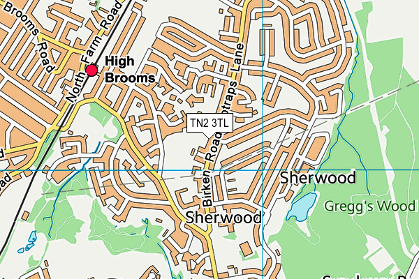 TN2 3TL map - OS VectorMap District (Ordnance Survey) TN2 3TL map - OS VectorMap District (Ordnance Survey)