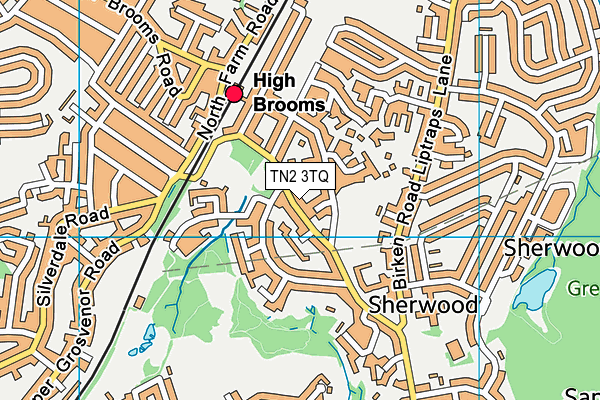 TN2 3TQ map - OS VectorMap District (Ordnance Survey) TN2 3TQ map - OS VectorMap District (Ordnance Survey)