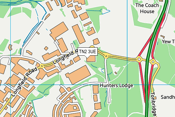 TN2 3UE map - OS VectorMap District (Ordnance Survey) TN2 3UE map - OS VectorMap District (Ordnance Survey)