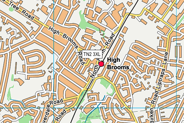 TN2 3XL map - OS VectorMap District (Ordnance Survey) TN2 3XL map - OS VectorMap District (Ordnance Survey)