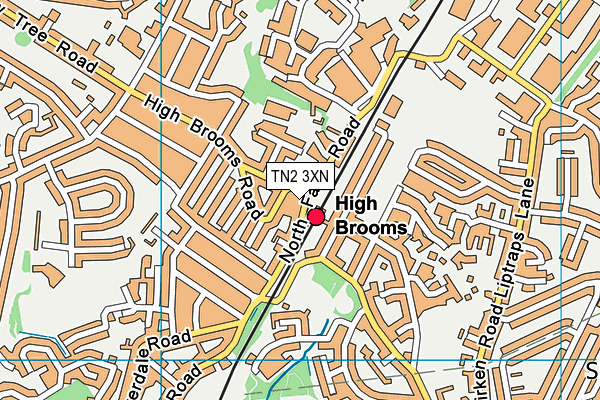 TN2 3XN map - OS VectorMap District (Ordnance Survey) TN2 3XN map - OS VectorMap District (Ordnance Survey)