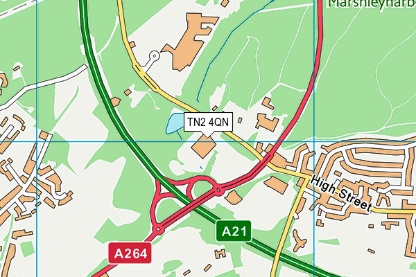 TN2 4QN map - OS VectorMap District (Ordnance Survey) TN2 4QN map - OS VectorMap District (Ordnance Survey)