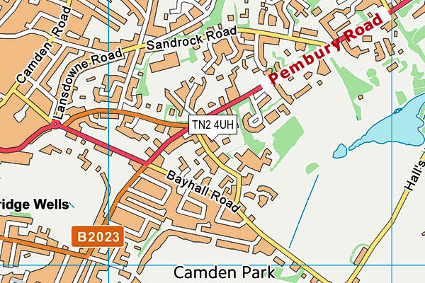 TN2 4UH map - OS VectorMap District (Ordnance Survey) TN2 4UH map - OS VectorMap District (Ordnance Survey)